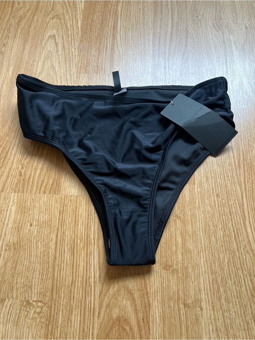 Black High-Leg Bikini Bottom - Women's Swim